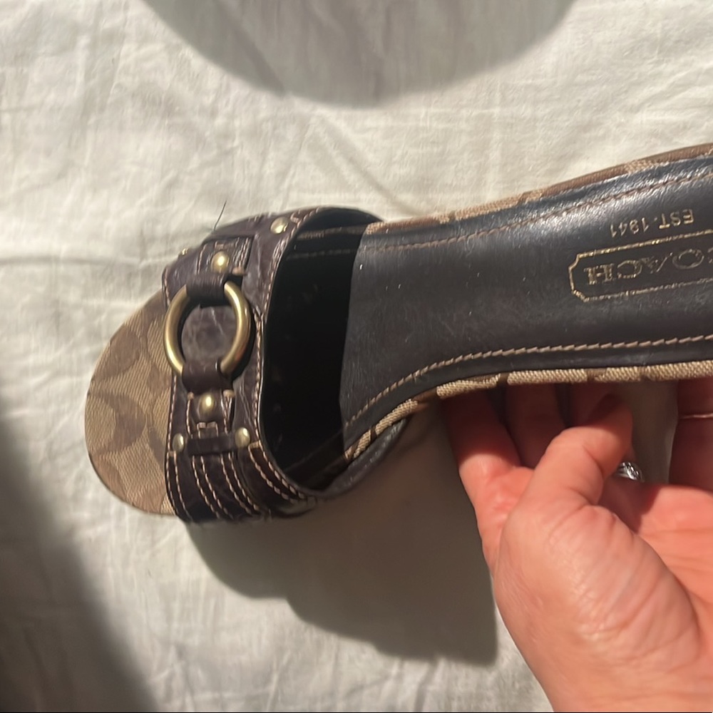 Coach slide in clogs vintage